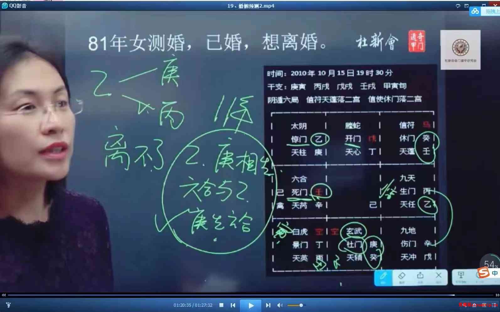 杜少宁讲解 杜新会奇门遁甲 初级班19集珍藏版视频3.jpg